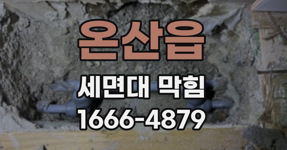 온산읍 세면대 막힘