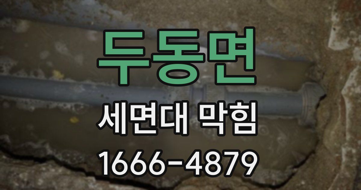 두동면 세면대 막힘