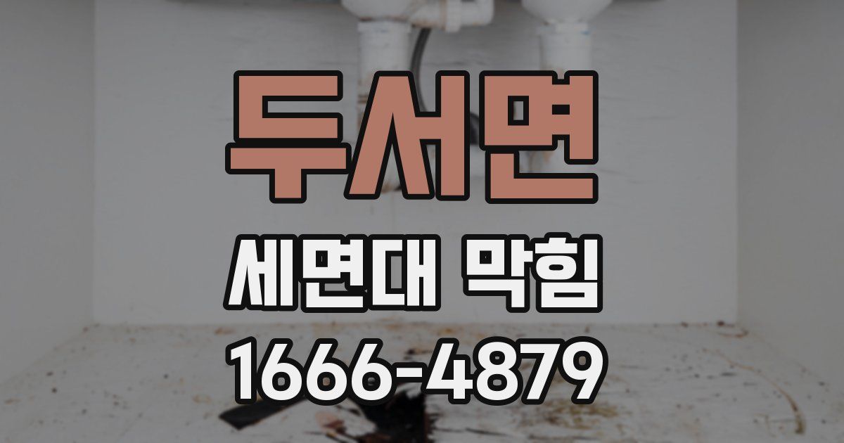 두서면 세면대 막힘