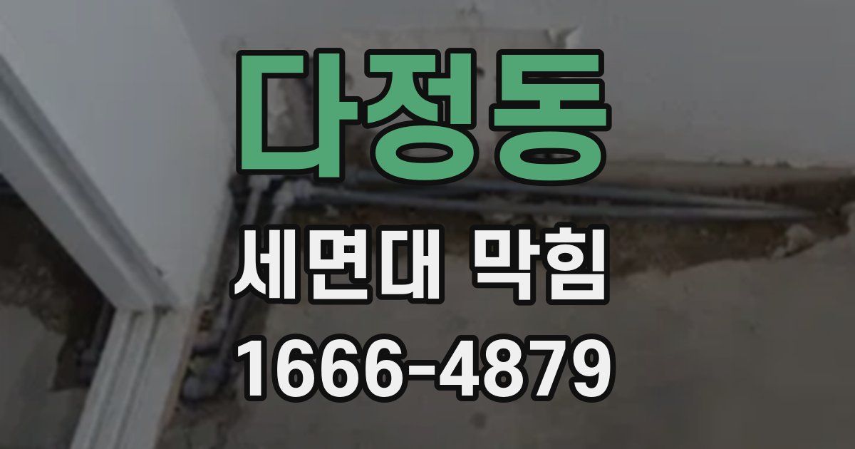 다정동 세면대 막힘