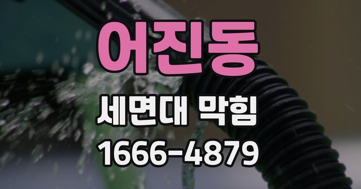 어진동 세면대 막힘
