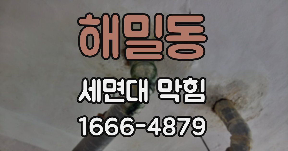 해밀동 세면대 막힘