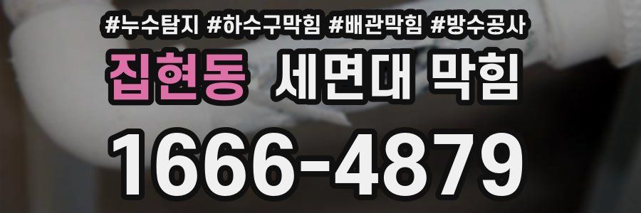 집현동 세면대 막힘