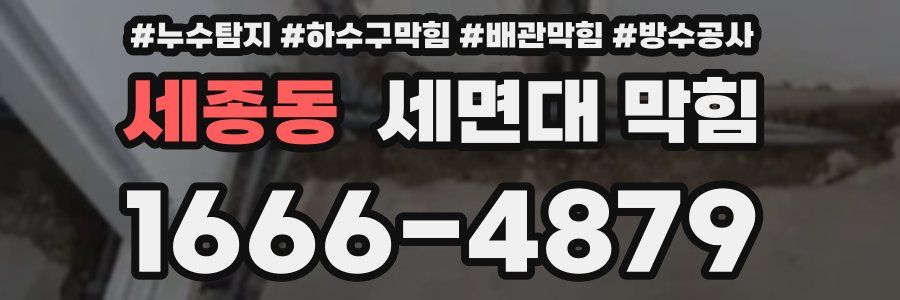 세종동 세면대 막힘