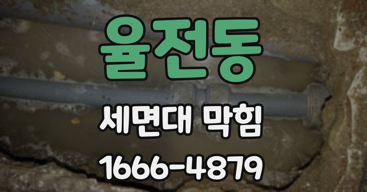 율전동 세면대 막힘