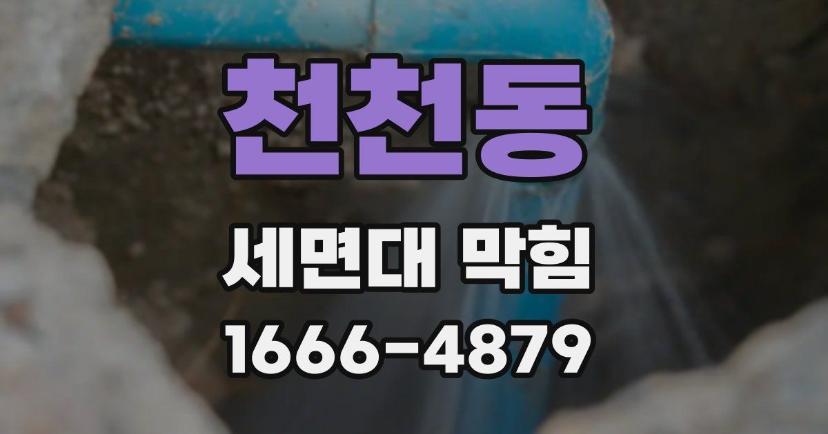 천천동 세면대 막힘