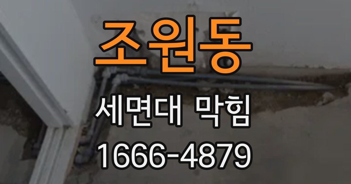 조원동 세면대 막힘