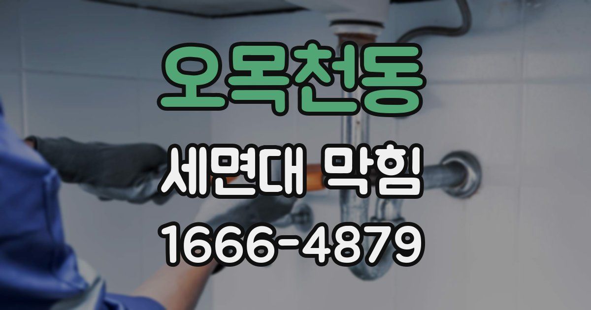 오목천동 세면대 막힘