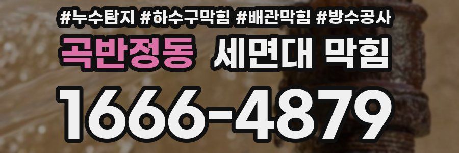 곡반정동 세면대 막힘