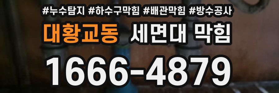 대황교동 세면대 막힘