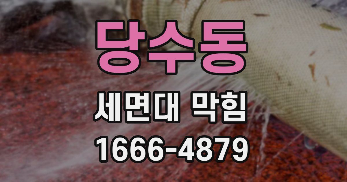 당수동 세면대 막힘