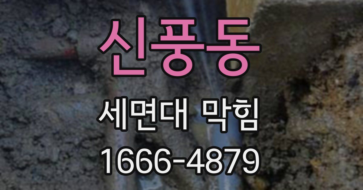 신풍동 세면대 막힘