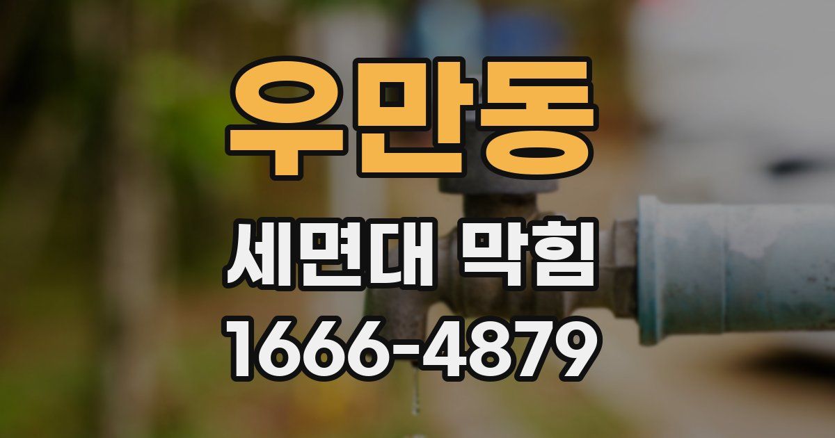 우만동 세면대 막힘