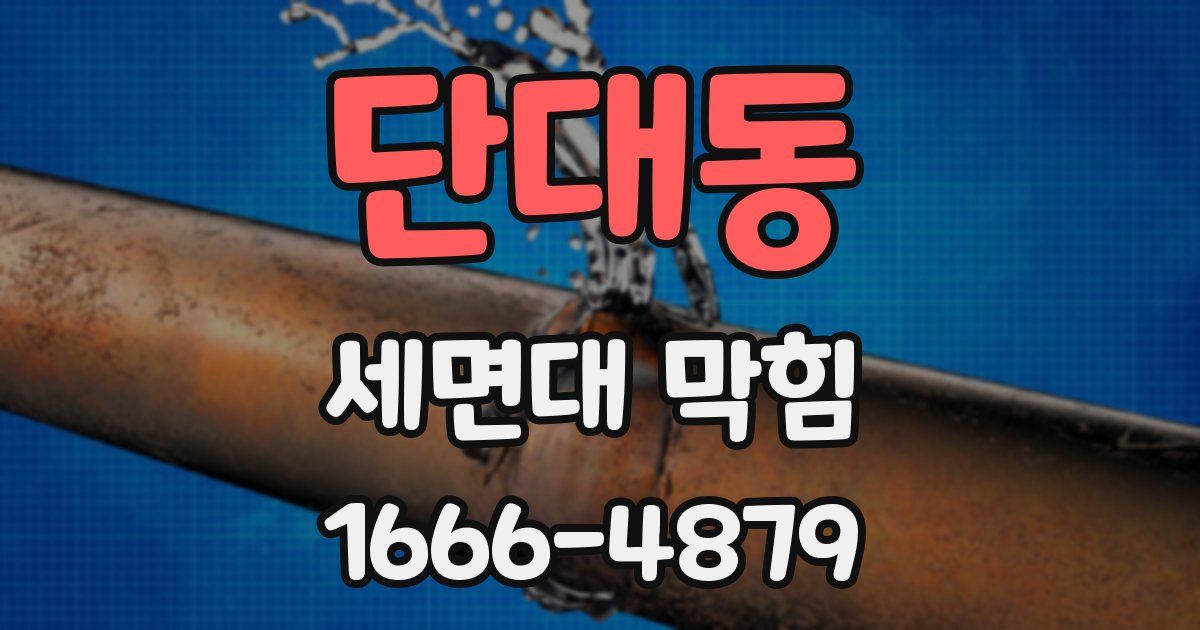 단대동 세면대 막힘