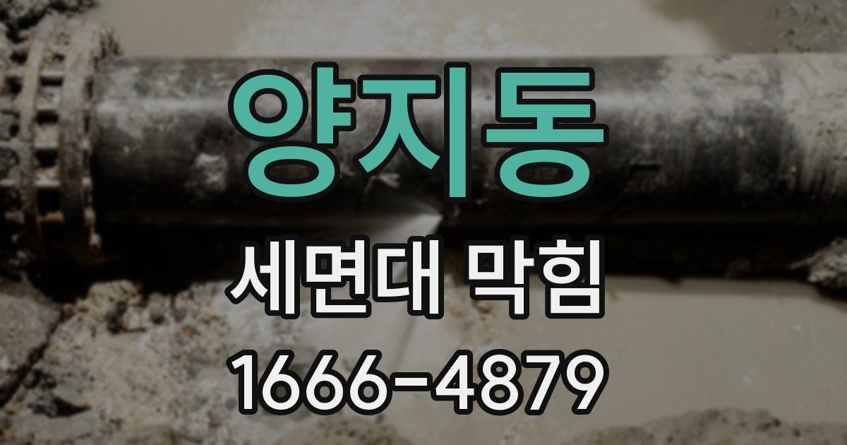 양지동 세면대 막힘