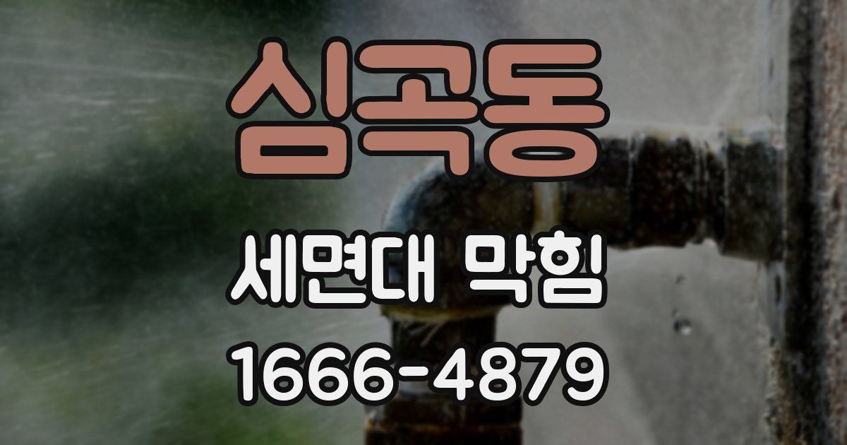 심곡동 세면대 막힘