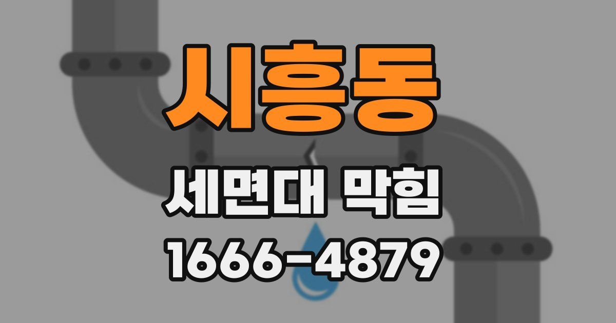 시흥동 세면대 막힘