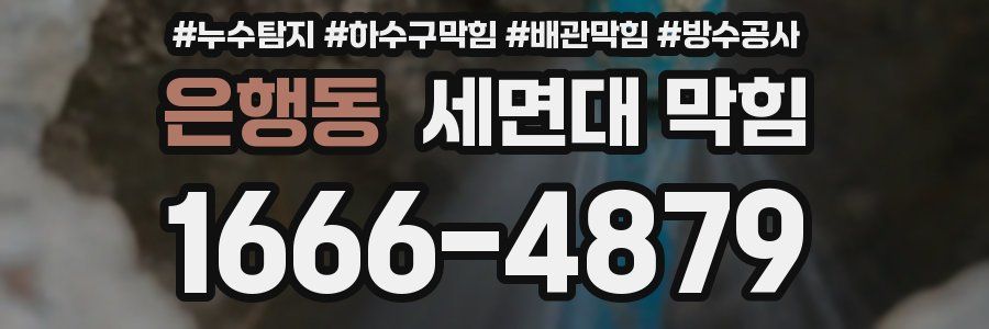 은행동 세면대 막힘