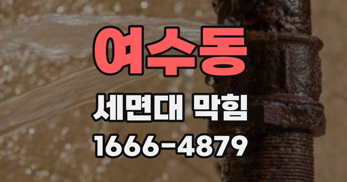 여수동 세면대 막힘