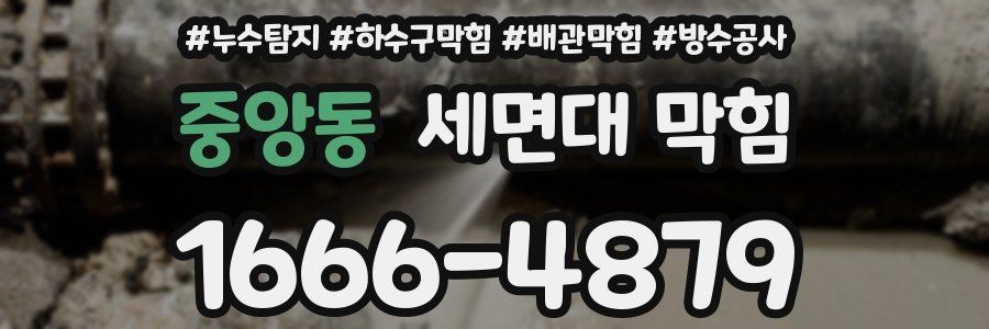 중앙동 세면대 막힘