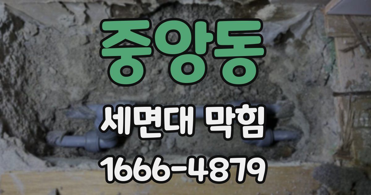 중앙동 세면대 막힘