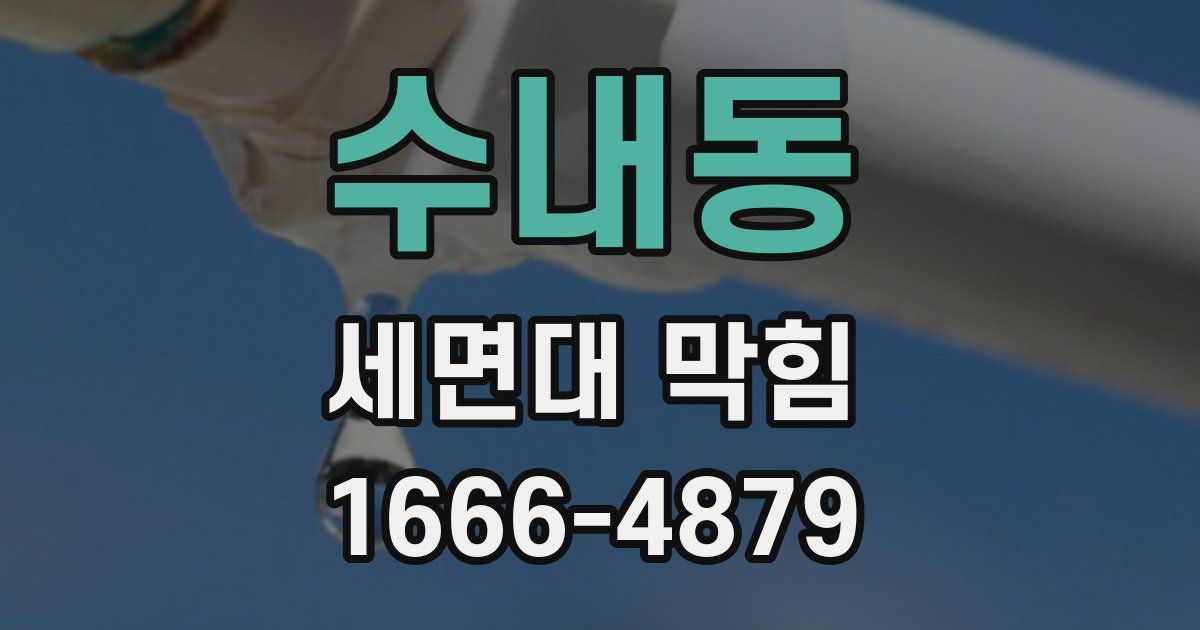수내동 세면대 막힘