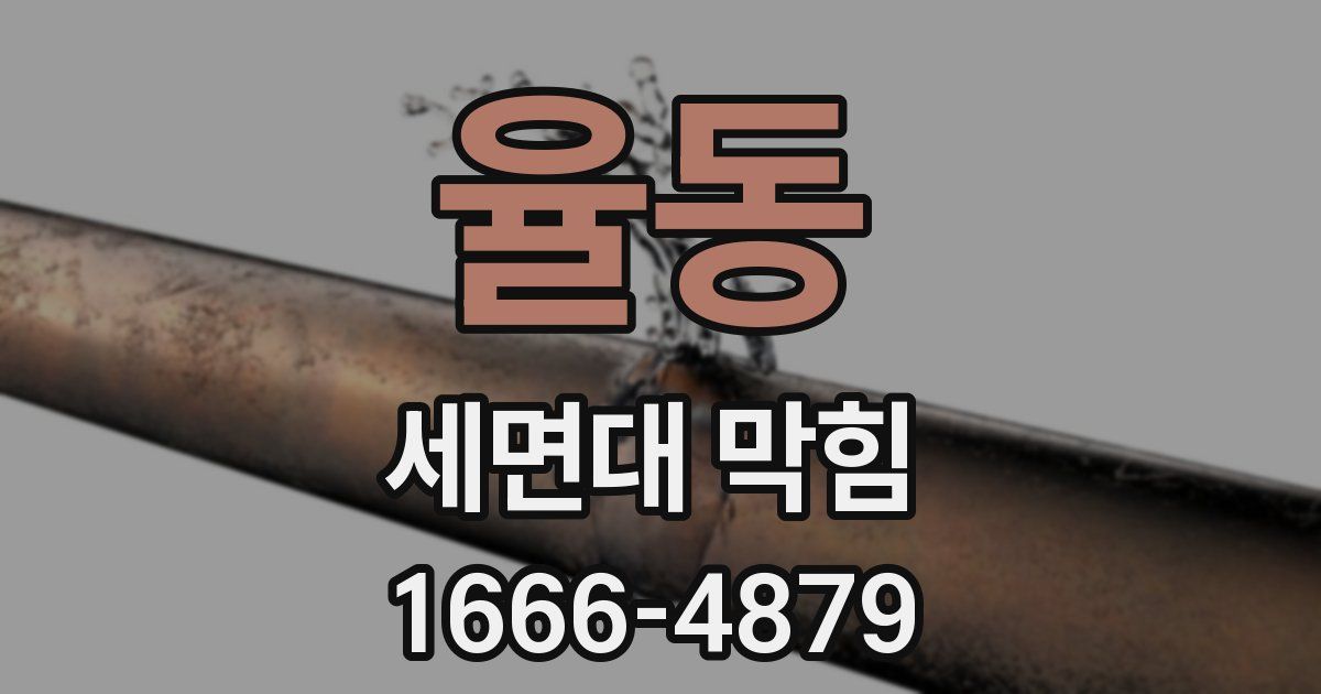 율동 세면대 막힘