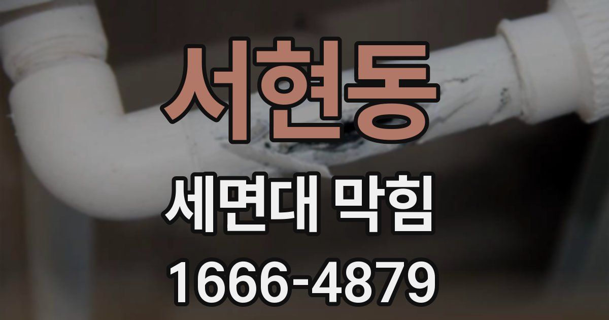 서현동 세면대 막힘