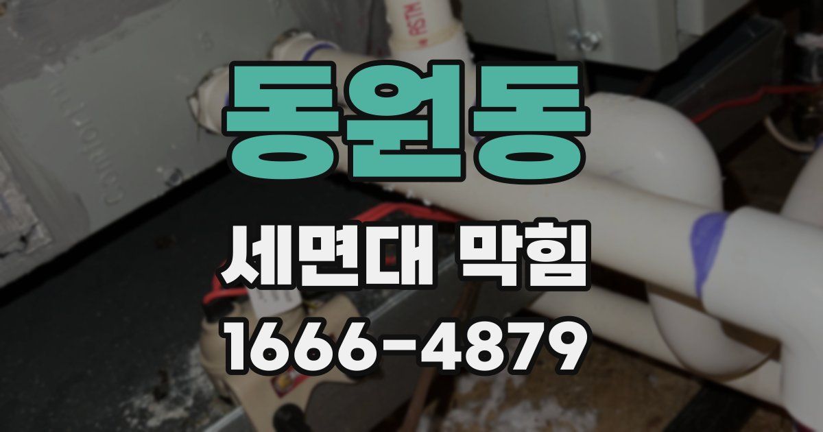동원동 세면대 막힘