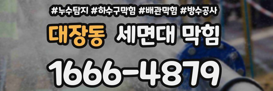 대장동 세면대 막힘