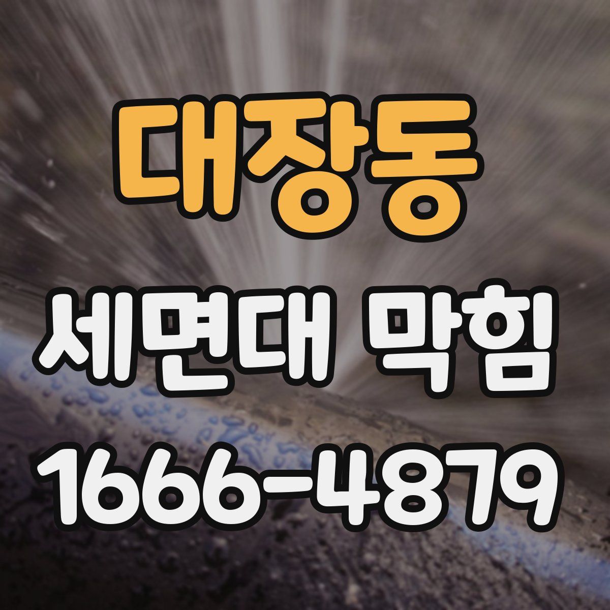 대장동 세면대 막힘