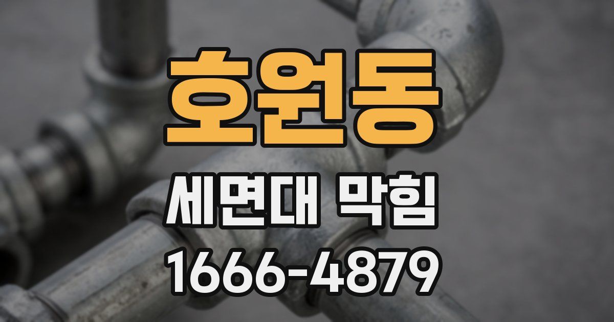 호원동 세면대 막힘