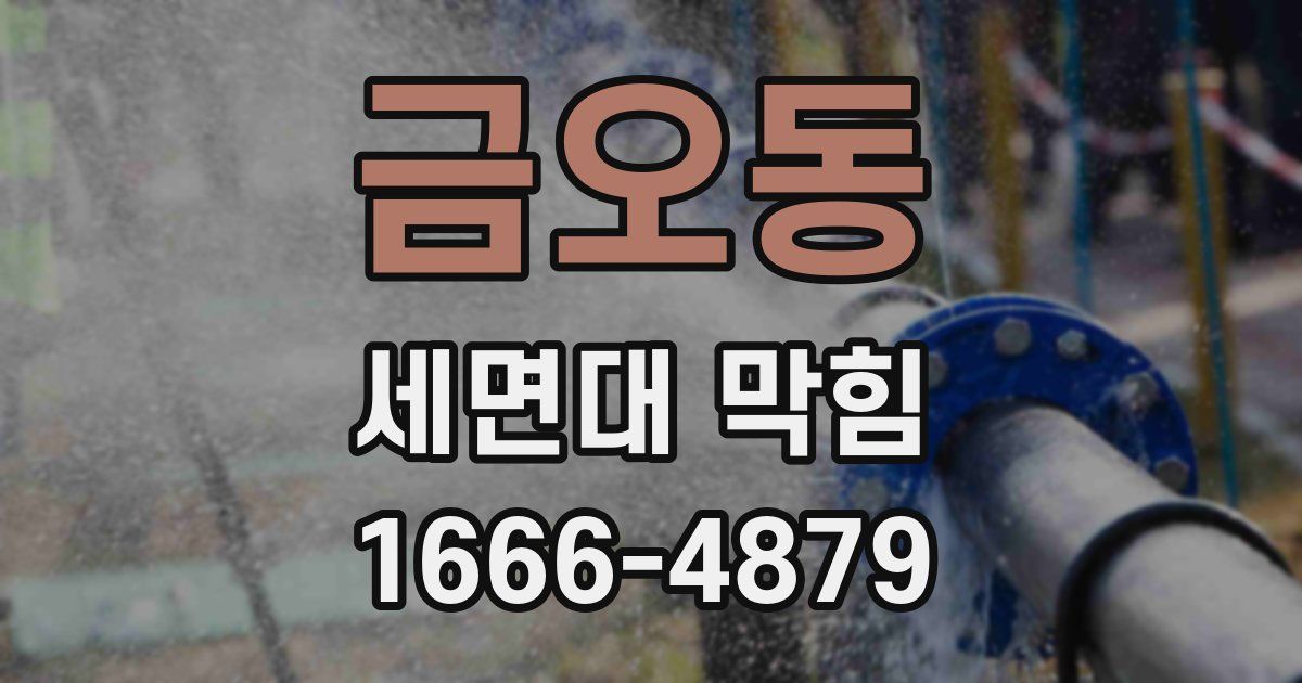 금오동 세면대 막힘