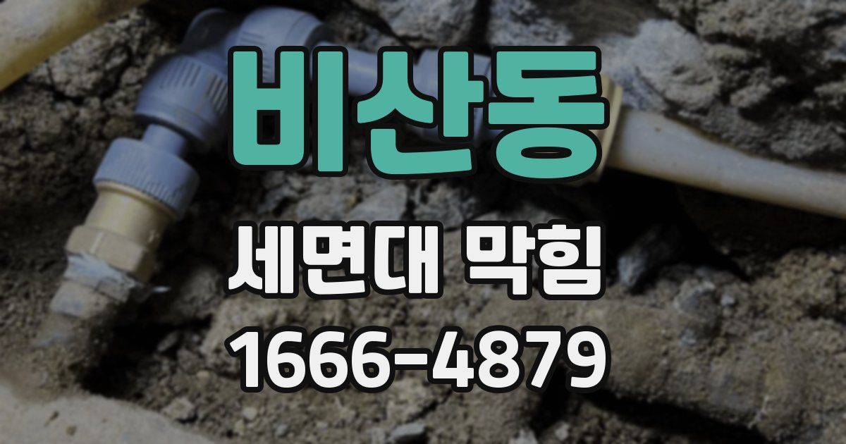 비산동 세면대 막힘