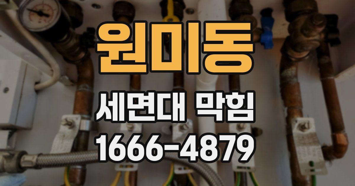 원미동 세면대 막힘