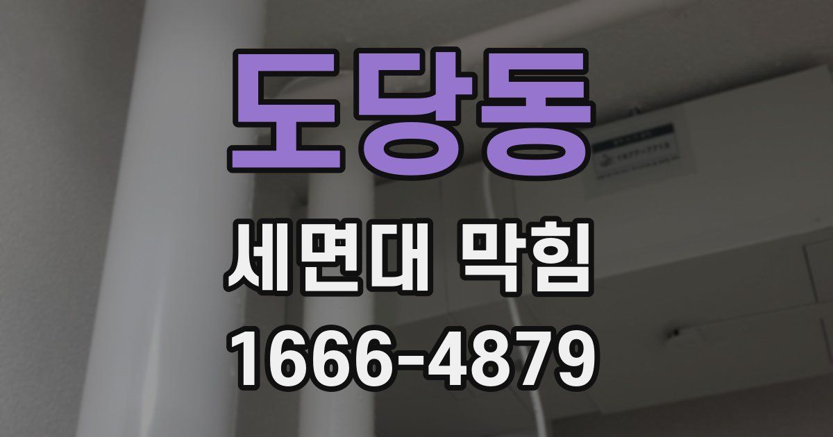 도당동 세면대 막힘