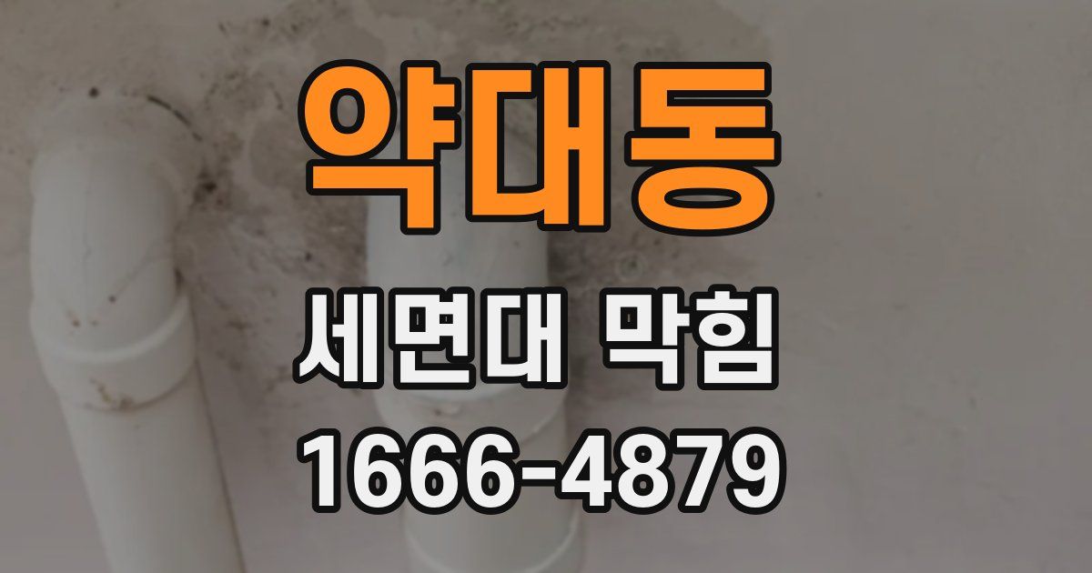 약대동 세면대 막힘