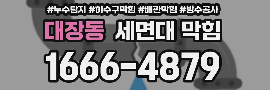 대장동 세면대 막힘