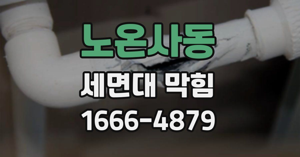 노온사동 세면대 막힘