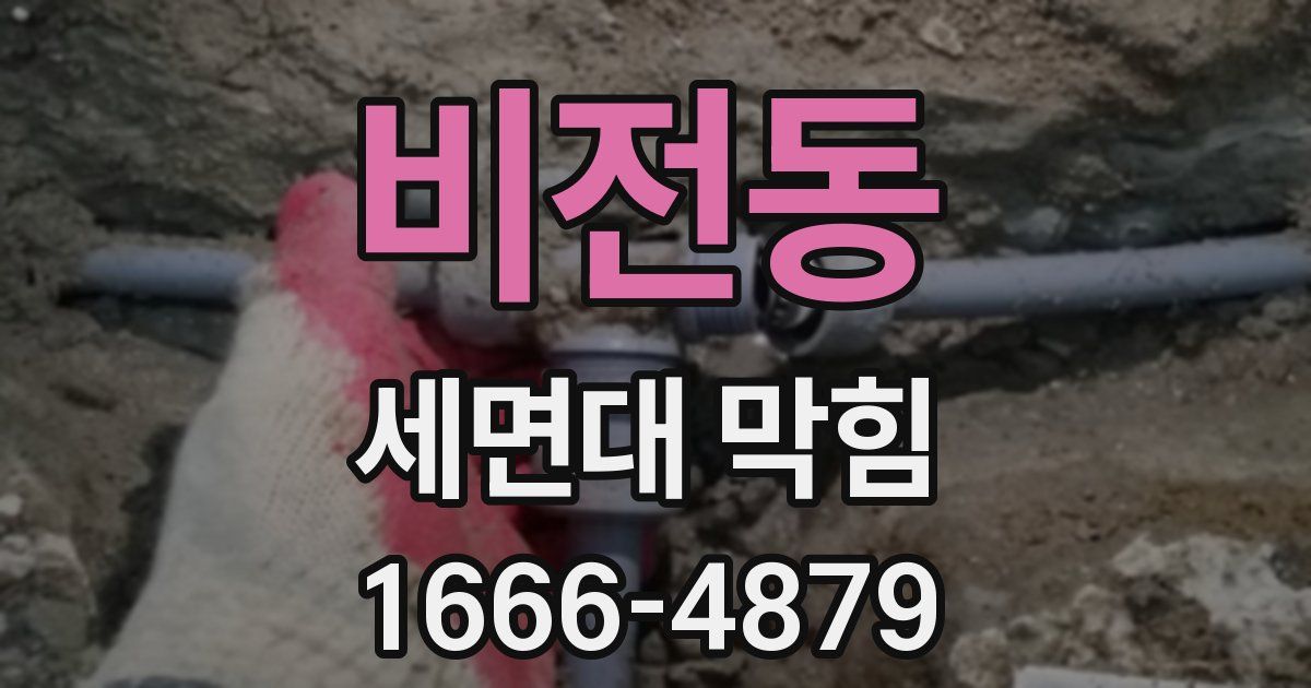 비전동 세면대 막힘