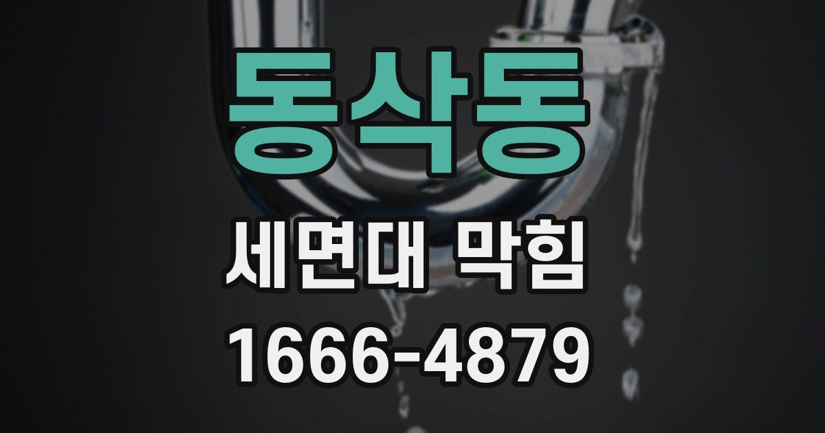 동삭동 세면대 막힘