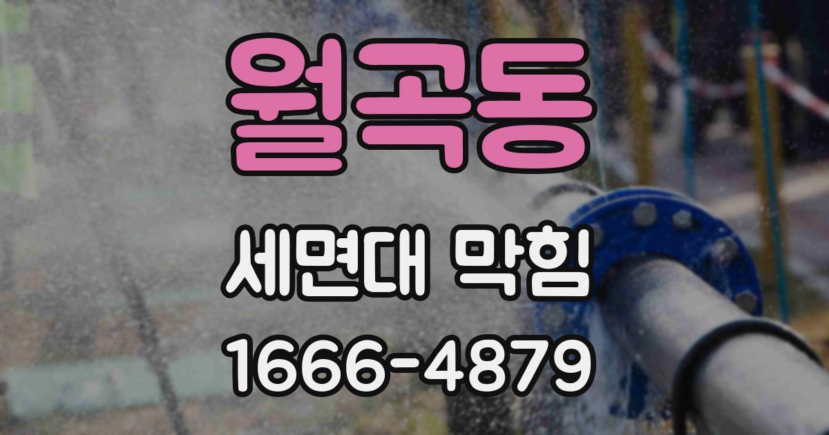 월곡동 세면대 막힘