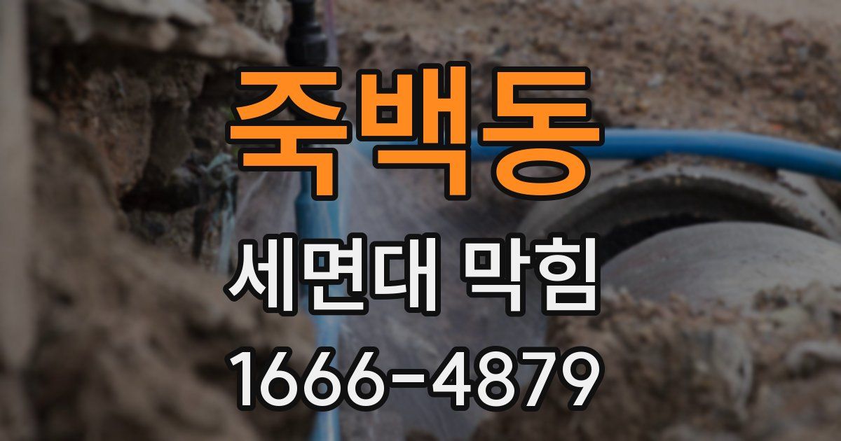 죽백동 세면대 막힘