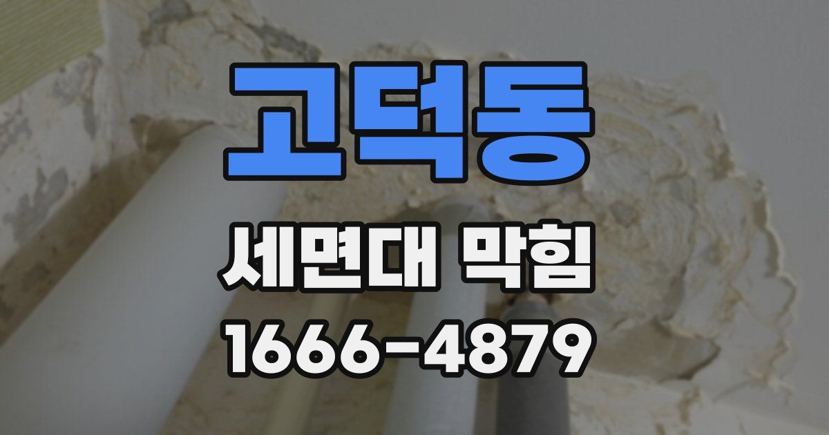 고덕동 세면대 막힘