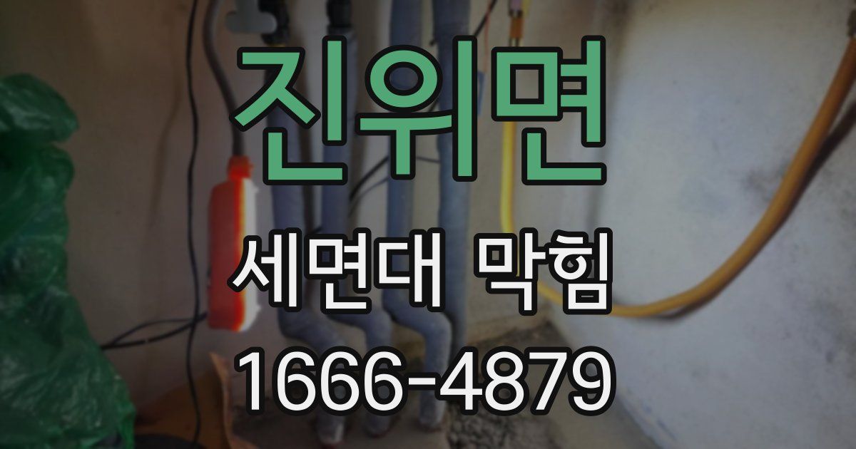 진위면 세면대 막힘