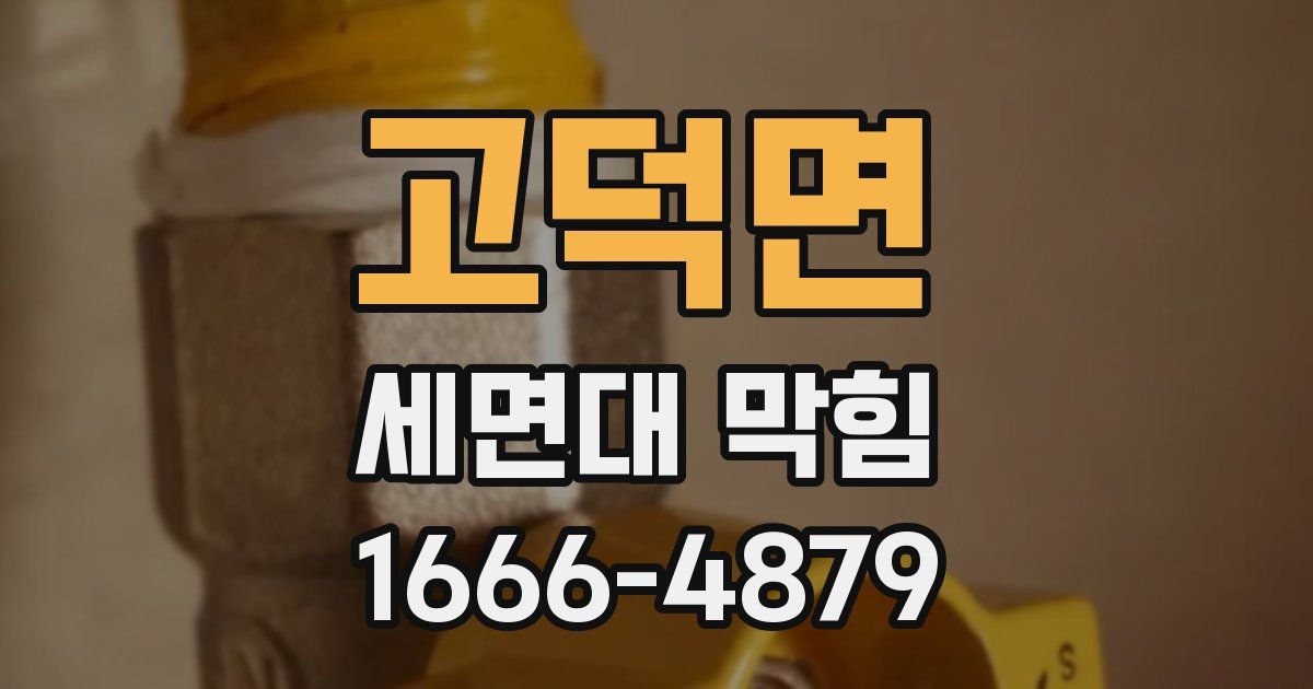 고덕면 세면대 막힘