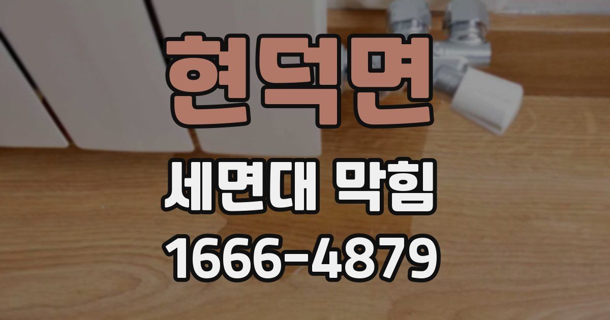 현덕면 세면대 막힘