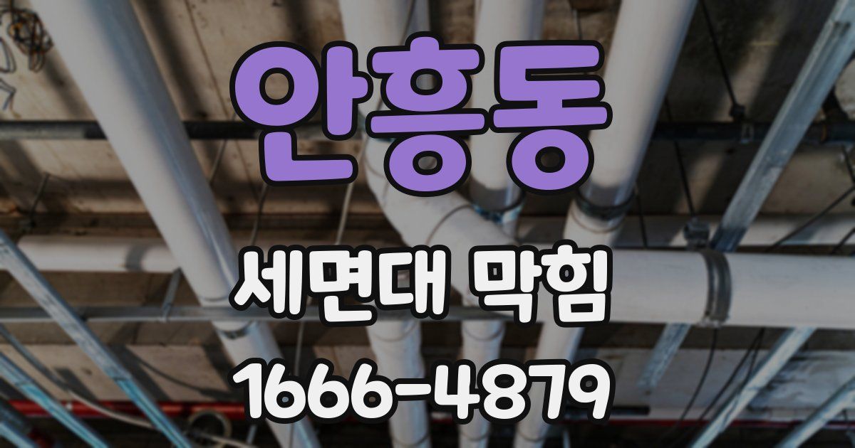 안흥동 세면대 막힘