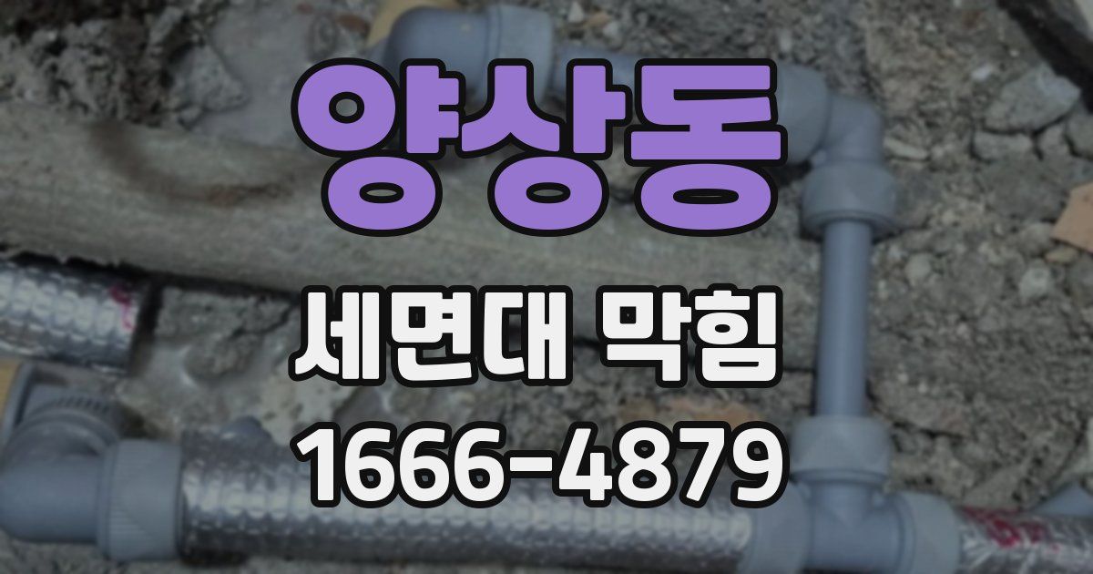 양상동 세면대 막힘
