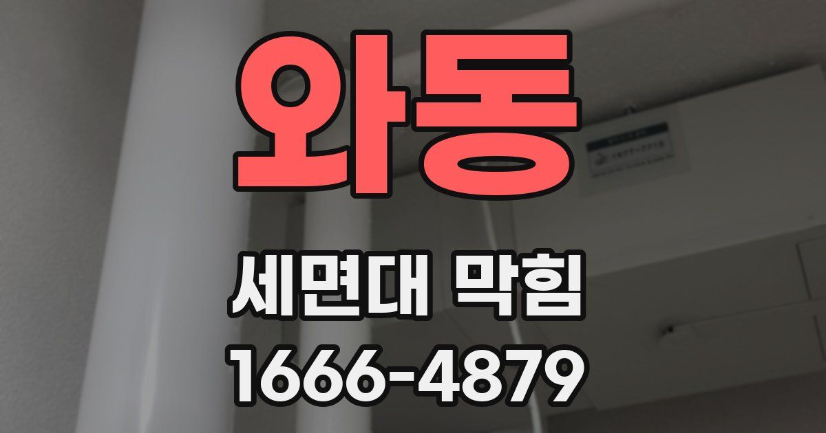 와동 세면대 막힘